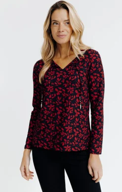 Tee-shirts<Armand Thiery T-SHIRT MANCHES LONGUES COL V - Noir