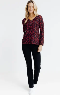 Tee-shirts<Armand Thiery T-SHIRT MANCHES LONGUES COL V - Noir
