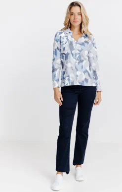 Tee-shirts<Armand Thiery T-SHIRT MANCHES LONGUES COL CHEMISE - Écru