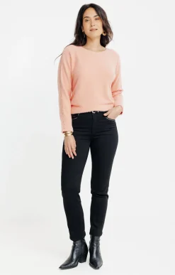 Tee-shirts<Armand Thiery T-SHIRT MANCHES LONGUES COL ROND - Corail