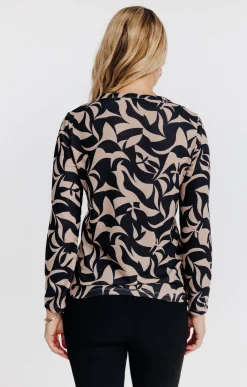 Tee-shirts<Armand Thiery T-SHIRT MANCHES LONGUES COL MAO - Noir