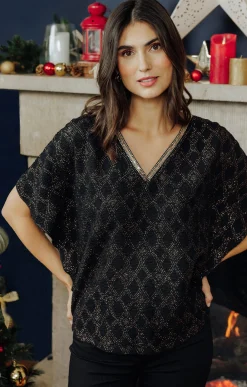 Tee-shirts<Armand Thiery T-SHIRT PONCHO COL V - Noir