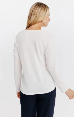 Tee-shirts<Armand Thiery T-SHIRT UNI MANCHES LONGUES - Écru