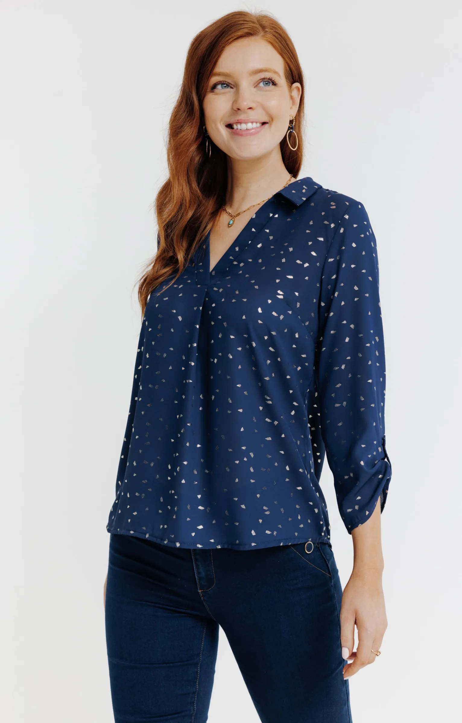 Chemisiers<Armand Thiery Tunique col chemise - Marine