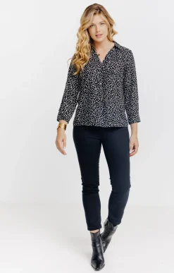 Chemisiers<Armand Thiery TUNIQUE IMPRIMEE MOTIF POIS - Noir