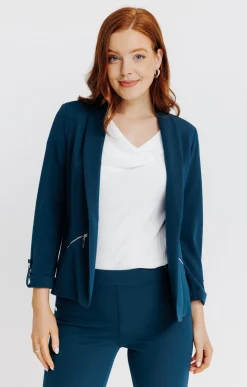 Vestes<Armand Thiery VESTE BLAZER AVEC COL CHÂLE - Pétrole