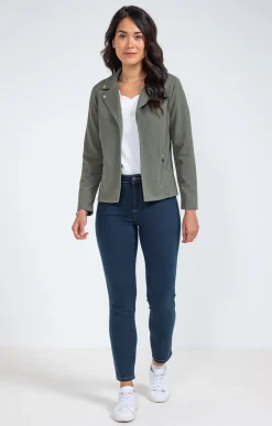 Vestes<Armand Thiery Veste col tailleur avec zips poches - Kaki