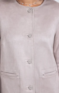 Vestes<Armand Thiery Veste en suédine non doublée - Grège