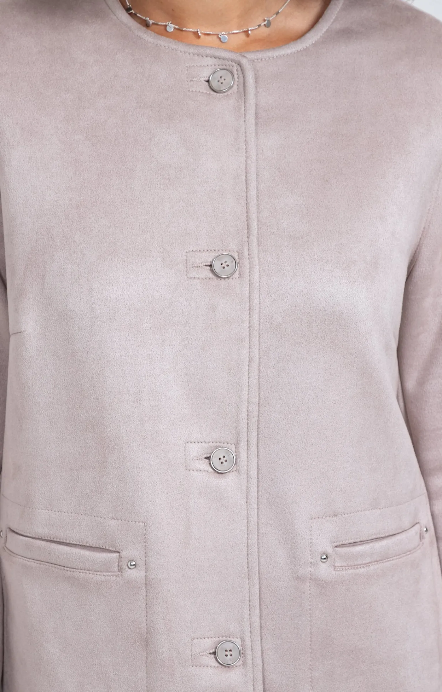 Vestes<Armand Thiery Veste en suédine non doublée - Grège