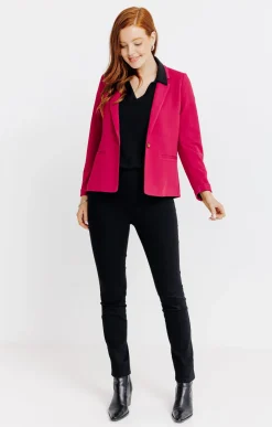 Vestes<Armand Thiery VESTE FORME BLAZER EN MAILLE - Bordeaux