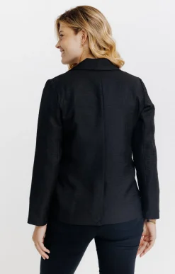 Vestes<Armand Thiery Veste tailleur effet lin - Noir