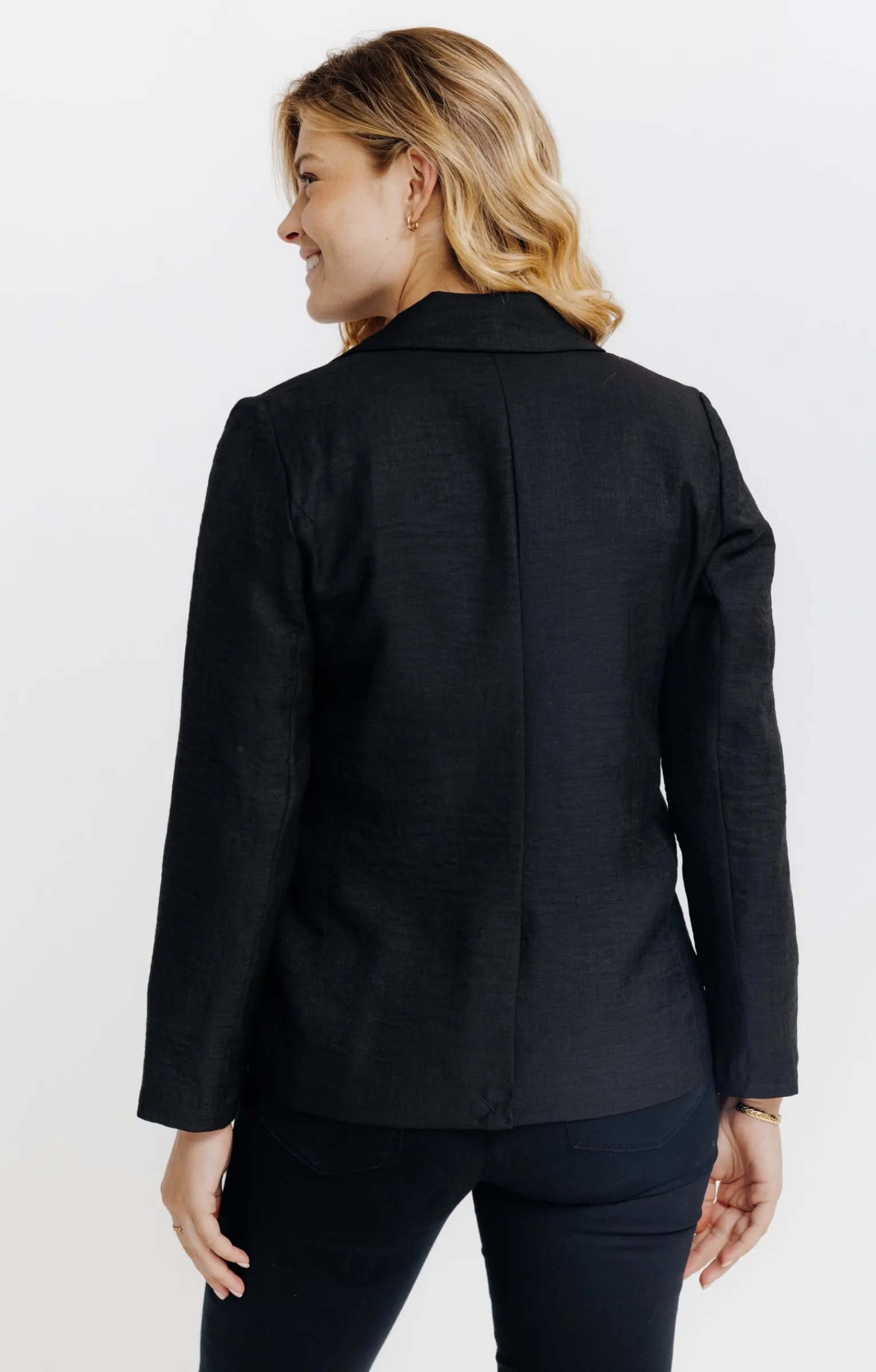 Vestes<Armand Thiery Veste tailleur effet lin - Noir