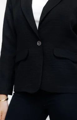 Vestes<Armand Thiery Veste tailleur effet lin - Noir