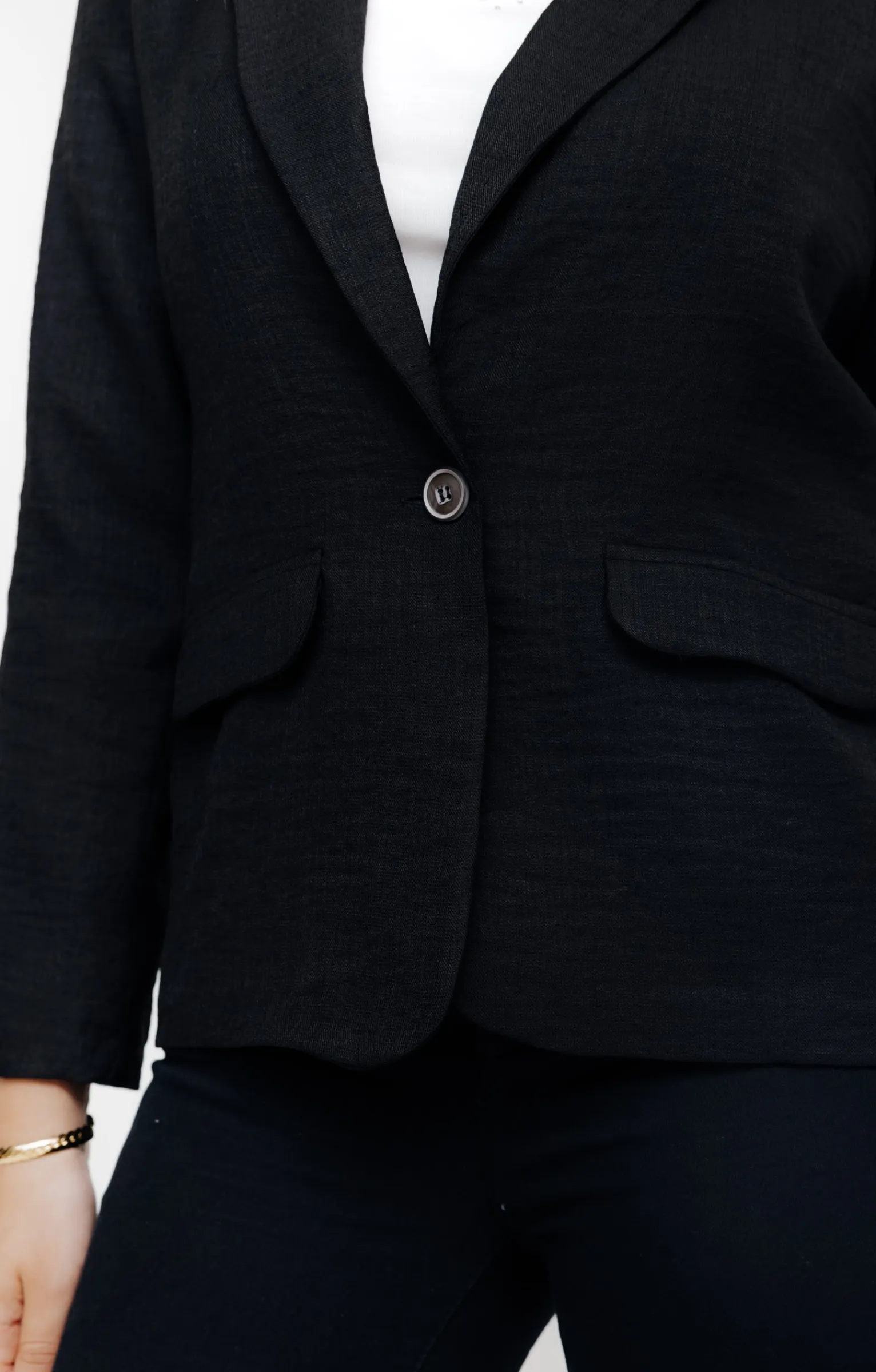 Vestes<Armand Thiery Veste tailleur effet lin - Noir